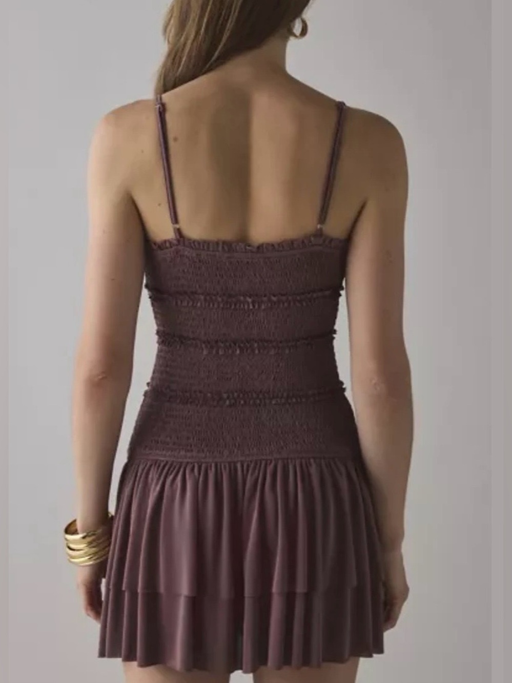 Urban outfitters Heide Smocked Drop Waist Mini Dress - Picture 3 of 13